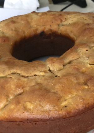 Una foto de Mi torta semi integral de manzana. Rica y sana!!!