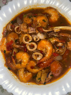 Foto resep Cumi dan Udang Saus Padang