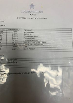 A picture of Ranch Dressing.