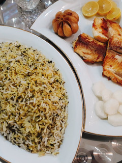 عکسی از دستور سبزی پلو با ماهی