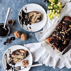 Chocolate Babka bread (vegan) A picture of Chocolate Babka bread (vegan).