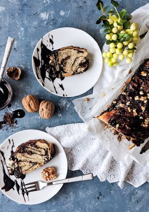 A picture of Chocolate Babka bread (vegan).