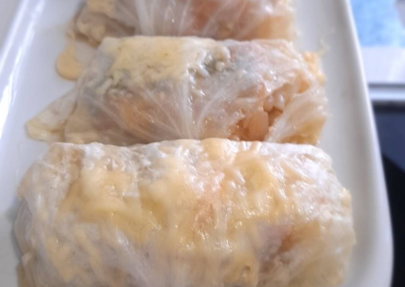 Rollito de col con verduras