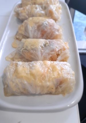 Una foto de Rollito de col con verduras