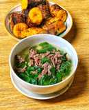 Canh Mồng Tơi Nấu Thịt Bò