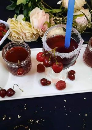 A picture of Cherry, Strawberry Drink 🍸 😋.