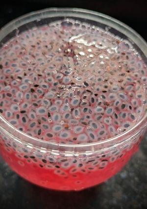 A picture of Rose Sabja Lemonade.