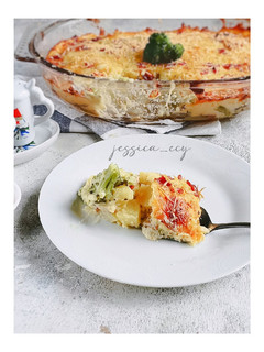 Foto resep Kentang Brokoli Panggang Saus Keju