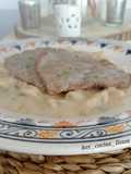 Escalopines de ternera con champiñones en salsa