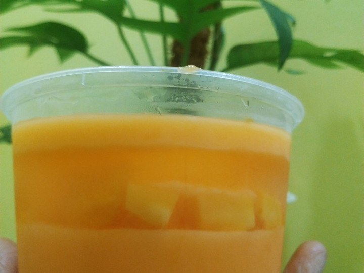 Cara Bikin Puding susu Mangga lapis nangka Istimewa