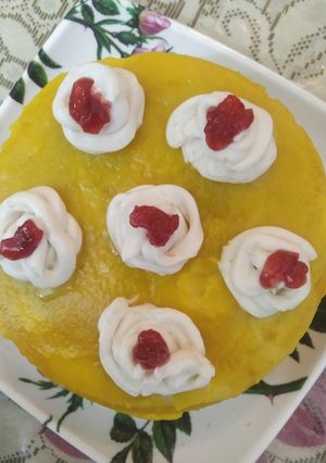 वनीला कस्टर्ड केक (vanilla custard cake recipe in Hindi) रेसिपी मुख्य फोटो