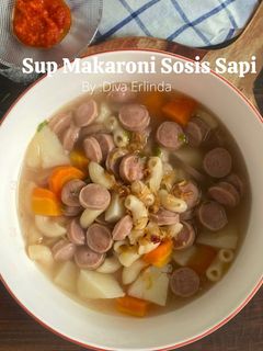 Foto resep Sup Makaroni Sosis Sapi
