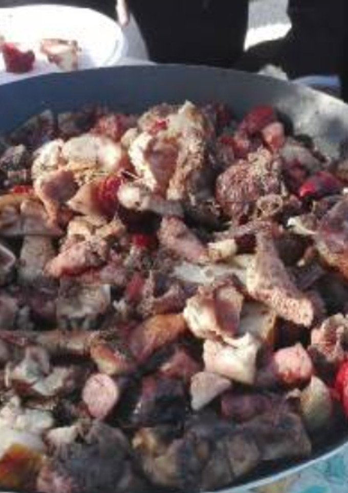 Una foto de Barbacoa con truco