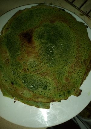 Una foto de Masa para panqueques de espinacas
