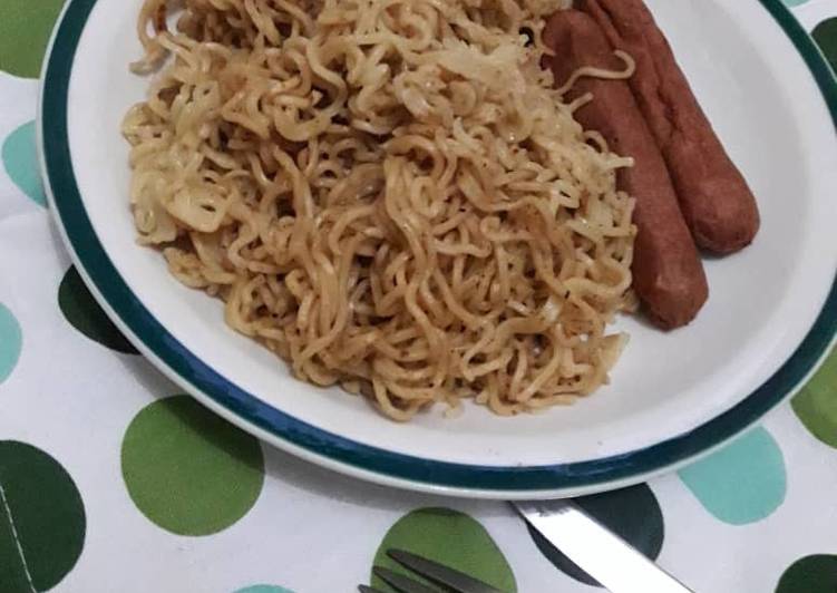 Blessing’s noodles and sausages dinner