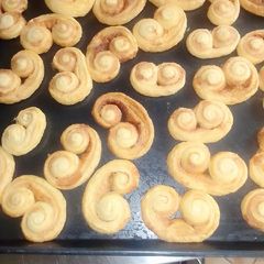 A picture of Sweet palmiers(puff pastry-dutch method).
