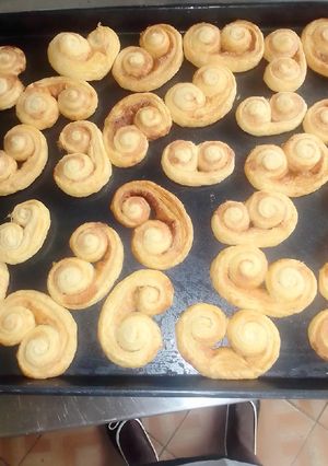 A picture of Sweet palmiers(puff pastry-dutch method).