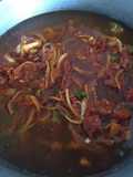 Zaragozas (frijoles) con chorizo español, carne y chistorra