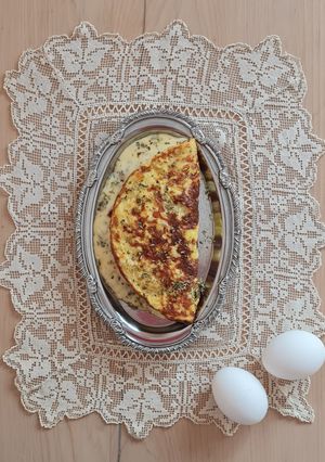 Una foto de Omelette de queso y orégano