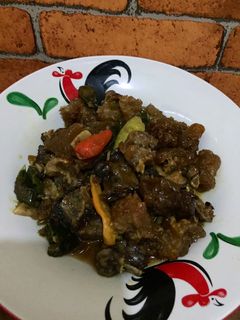 Foto resep Tulang Rangu Sapi kering masak lombok Ijo Kecap