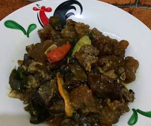 Resep Terbaik Tulang Rangu Sapi kering masak lombok Ijo Kecap Sedap Nikmat