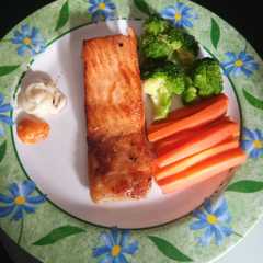 A picture of Grilled Salmon Steak.