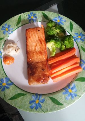 Foto resep Grilled Salmon Steak