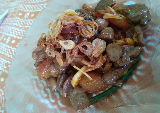 Resep 38. Krengsengan Hati Kambing, Bikin Ngiler