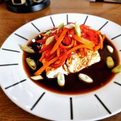 A picture of Cantonese Steamed Halibut.