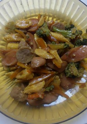 Foto resep Oseng sayur sosis bakso lezat