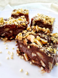 Una foto de Brownie cremoso sin horno
