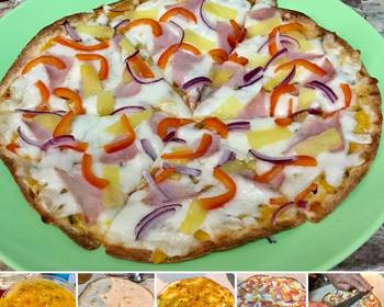 Fresh, Prepare Recipe Easy pizza Hawaiian pizza Home Style