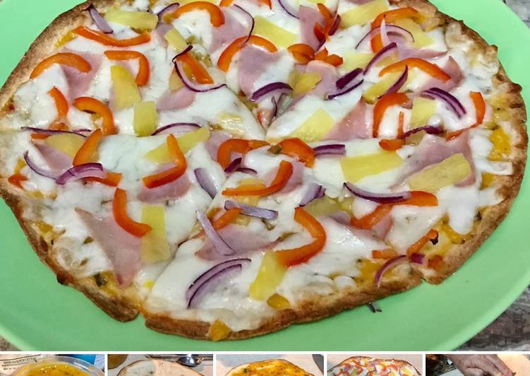 Step-by-Step Guide to Prepare Homemade Easy pizza Hawaiian pizza