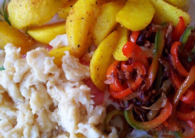 Potatowedges, eggs and veggies #4weekchallege #authormarathon