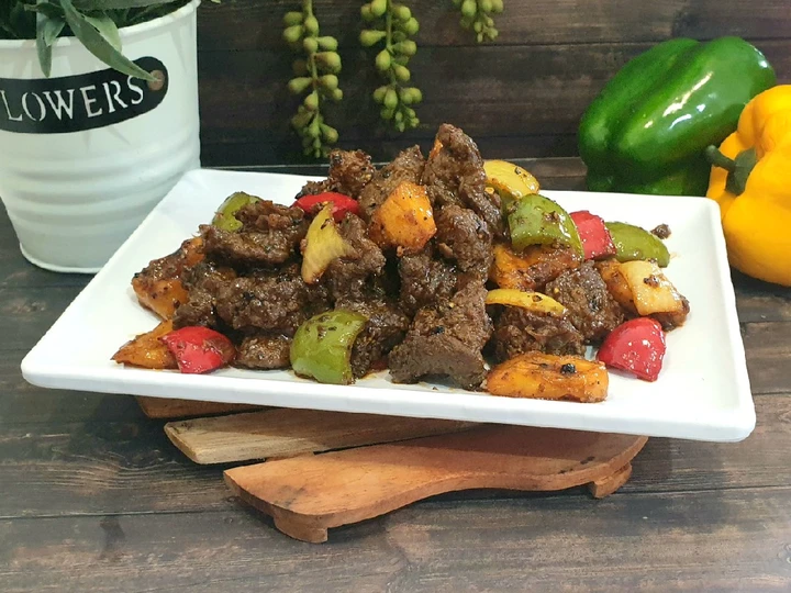 Cara Gampang Menyiapkan Resep 200. SAPI LADA HITAM SPECIAL Anti Ribet, Lezat Sekali