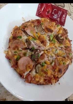 عکسی از دستور پیتزا مخلوط جذاب😍
