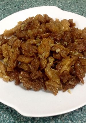 Hình của món Tép Mỡ Chiên Nước Mắm Chay.