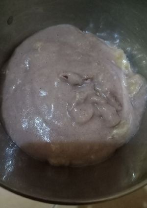 Foto resep MPASI 7+ bubur pisang beras merah