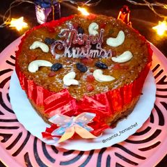 A picture of Eggless Plum Cake.