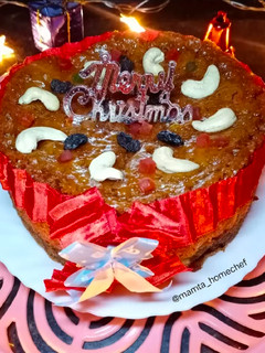 A picture of Eggless Plum Cake.