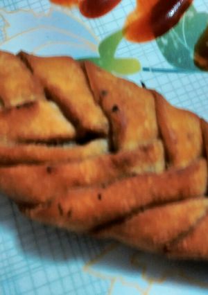 A picture of Stuffed braided bread.