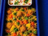 One pot veg Soyabeen Rice - Soya and vegetables packed Tahri - veg pulao