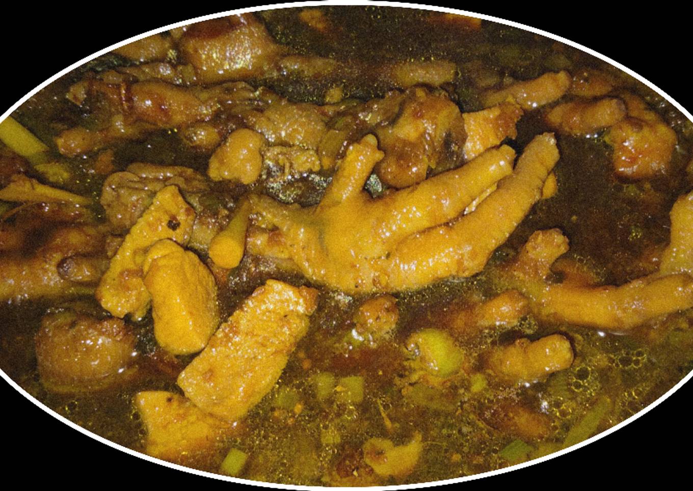 Ceker ayam bumbu mie ayam (menu sahur ke 1)