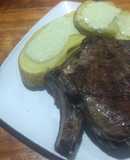Prime Rib con papas en salsa de apio