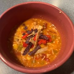 A picture of Chicken Tortilla Soup.