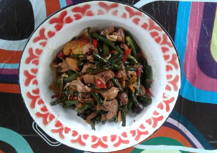 Bahan mengolah Oseng kacang alay(ati ampela ayam), Lezat