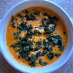 A picture of Kaju Turiyanu shakCashew nuts and ridge gourd curry.