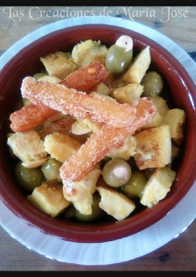 Una foto de Pechuga de pollo con vino dulce