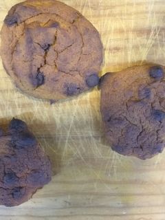Una foto de Galletas de calabaza con pepitas de chocolate, sin azúcar, Thermomix