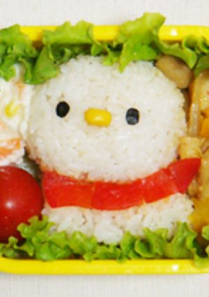 A picture of Moi Bird Rice Ball ✿ Character Bento.